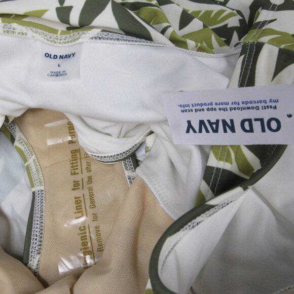 NWT Old Navy Side Tie Wrap Front Swim Suit Swim Dress Hawaiian sz L #854710 - Picture 3 of 5